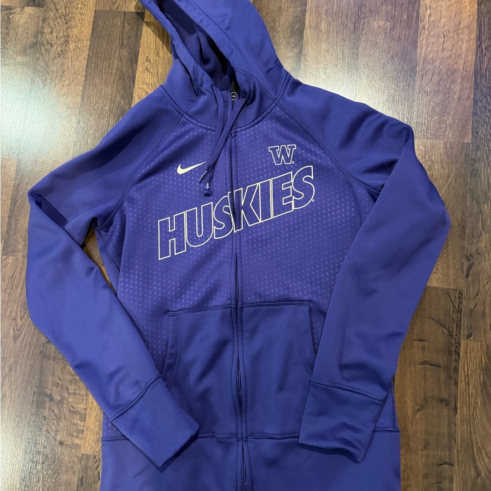 Nike UW Huskies Purple Zip up Hoodie Jacket women’s size MED